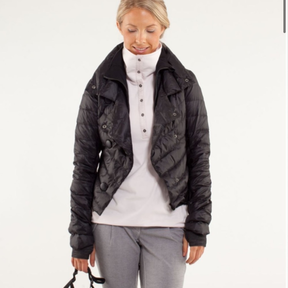 Black Women's Quilted Puffer Jacket - Lightweight Puffa Style